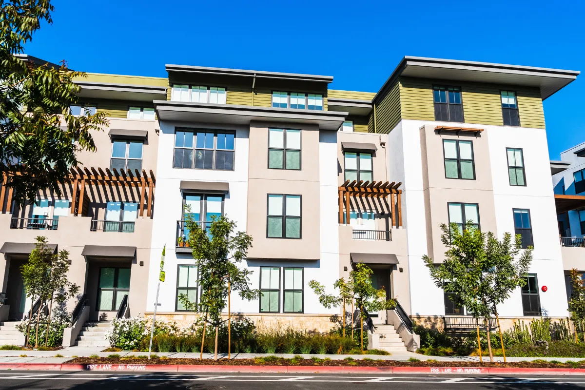Condo remodeling project in Los Angeles with modern multi-unit exterior
